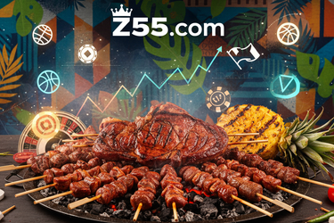 Dealer de cassino sorrindo em uma mesa de jogo ao vivo.